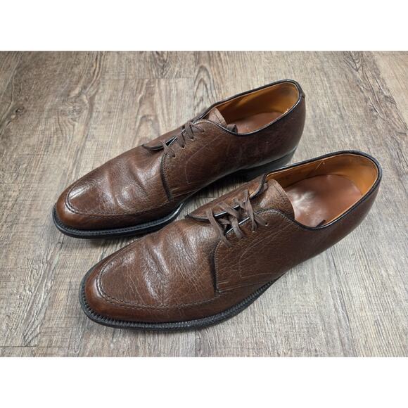 WRIGHT Arch Preserver Shoes 10.5 B Brown Leather Lace Up Derbys/ Oxfords USA - Picture 2 of 8